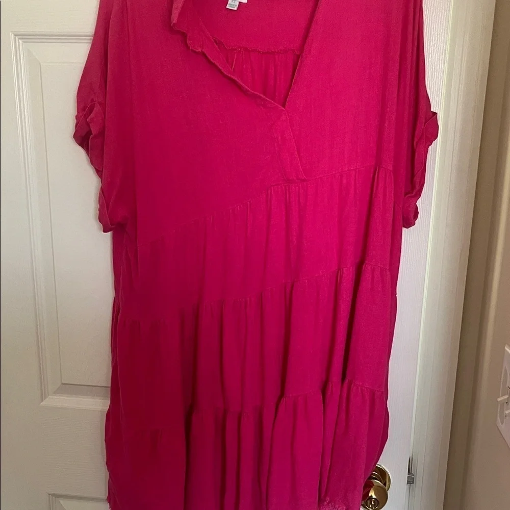 Chic Pink Midi Dress shop the mint size xl